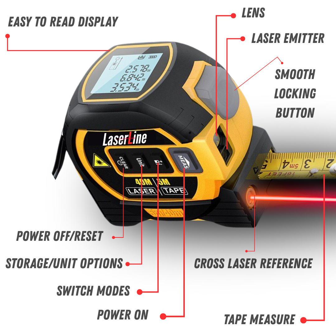 LaserLine - 3in1 Laser Tape Measure